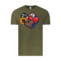 Vintage Olive 4th of july american hearts Vintage Tee - Jasminsmagicworld