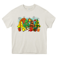 Cream christmas trees with softball Heavy Core Tee - Zillion Design Studio