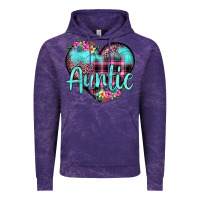 Cloud Purple auntie leopard turquoise heart Vintage Hoodie - JahusDesignShop