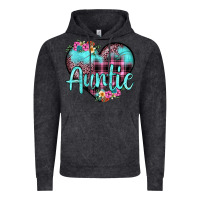 Vintage Black auntie leopard turquoise heart Vintage Hoodie - JahusDesignShop