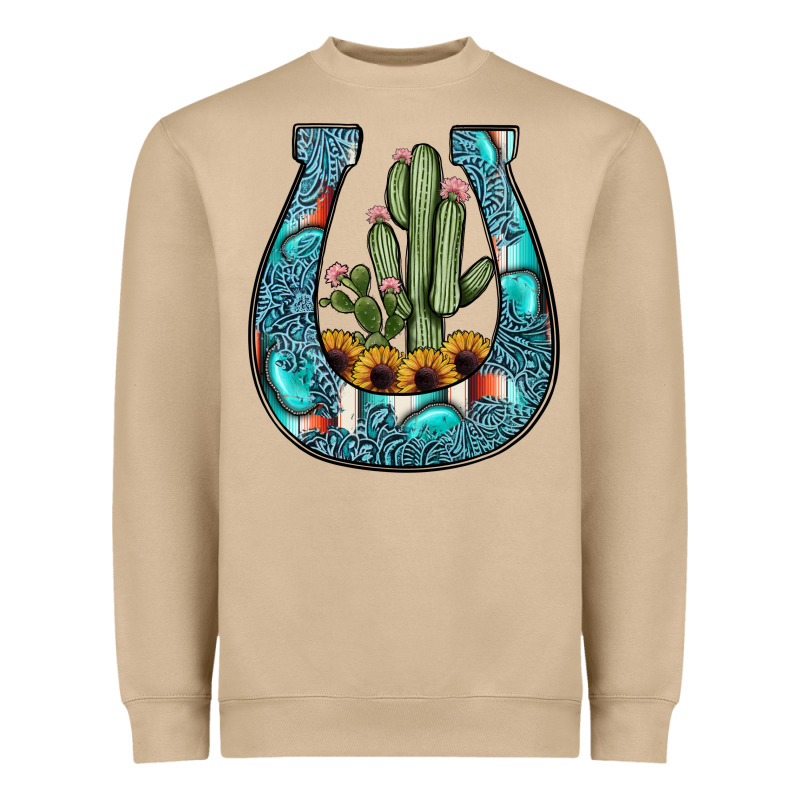 Cactus Horseshoe Heavyweight Sweatshirt by JahusDesignShop | Teevron