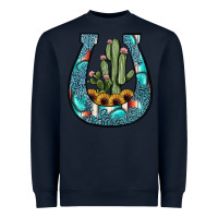 Navy cactus horseshoe Heavyweight Sweatshirt - JahusDesignShop