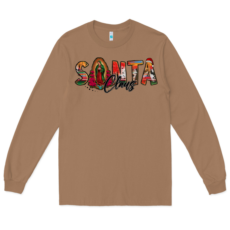 Santa Claus Lady Of Guadalupe Long Sleeve Tee by Jasminsmagicworld | Teevron
