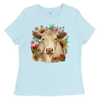 Baby Blue christmas charolais Ladies Tee - JahusDesignShop