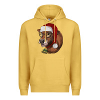 Antique Gold christmas glasses heifer Premium Hoodie - RanaPortraitStore