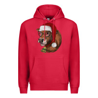 Cardinal christmas glasses heifer Premium Hoodie - RanaPortraitStore