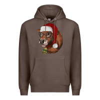 Coffee christmas glasses heifer Premium Hoodie - RanaPortraitStore