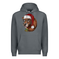 Rock christmas glasses heifer Premium Hoodie - RanaPortraitStore