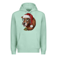 Seafoam christmas glasses heifer Premium Hoodie - RanaPortraitStore