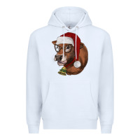 White christmas glasses heifer Premium Hoodie - RanaPortraitStore