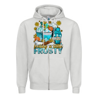 Dove Grey feeling a little frosty coffee cups Zipper Hoodie - NancyCooperArtShop