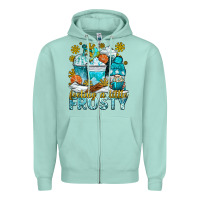 Seafoam feeling a little frosty coffee cups Zipper Hoodie - NancyCooperArtShop