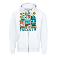 White feeling a little frosty coffee cups Zipper Hoodie - NancyCooperArtShop