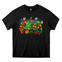 Black christmas trees with basketball Heavy Core Tee - Zillion Design Studio