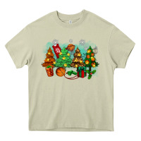 Mossy christmas trees with basketball Heavy Core Tee - Zillion Design Studio