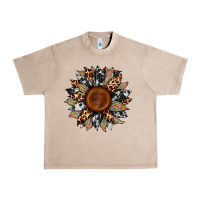 French Oak cowhide leopard aztec sunflower Urban Heavy Tee - Artiststas