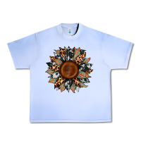 Grape Ice cowhide leopard aztec sunflower Urban Heavy Tee - Artiststas