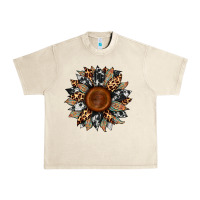 Sandshell cowhide leopard aztec sunflower Urban Heavy Tee - Artiststas