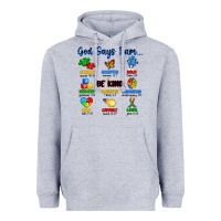 Heather Grey god says i am autism Heavyweight Hoodie - Artiststas