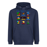 Navy god says i am autism Heavyweight Hoodie - Artiststas