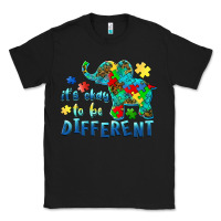 Black it's okay to be different elephant autism awareness Classic Tee - BarkalooDesign