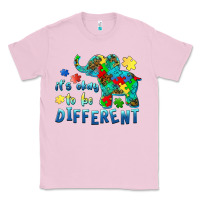 Bubblegum Pink it's okay to be different elephant autism awareness Classic Tee - BarkalooDesign