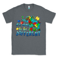 Charcoal Heather it's okay to be different elephant autism awareness Classic Tee - BarkalooDesign