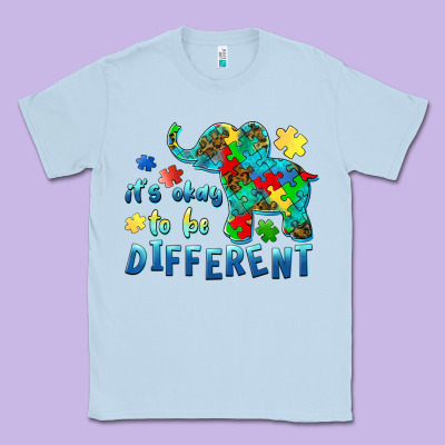 It's Okay To Be Different Elephant Autism Awareness Classic Tee Designed By Barkaloodesign
