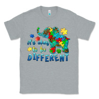 Heather Grey it's okay to be different elephant autism awareness Classic Tee - BarkalooDesign