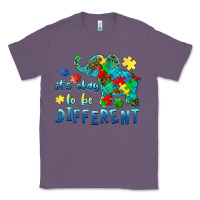 Lavender it's okay to be different elephant autism awareness Classic Tee - BarkalooDesign