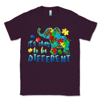 Plum it's okay to be different elephant autism awareness Classic Tee - BarkalooDesign