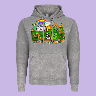 St Patricks Nurse Vintage Hoodie Designed By Adodesignshop