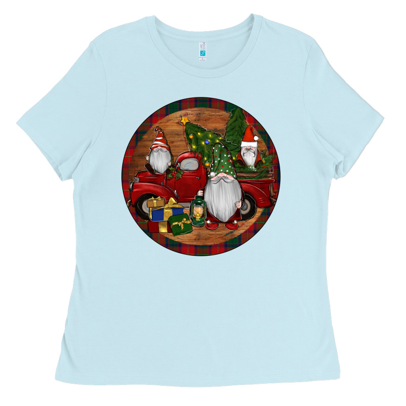 Gnome Truck Christmas Ladies Tee by RanaPortraitStore | Teevron