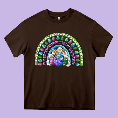 Heavy Core Tee easter rainbow