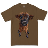 Cacao highland cow calf Premium Tee - RanaPortraitStore