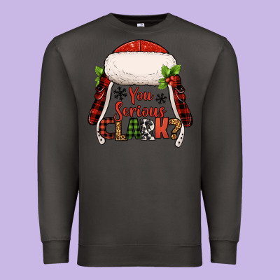 Western You Serious Clark Christmas Premium Sweatshirt Designed By Jasminsmagicworld