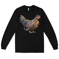 Black Cream Legbar Chicken Long Sleeve Tee - LillyAllenDesigns
