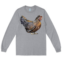 Heather Grey Cream Legbar Chicken Long Sleeve Tee - LillyAllenDesigns