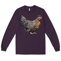 Plum Cream Legbar Chicken Long Sleeve Tee - LillyAllenDesigns
