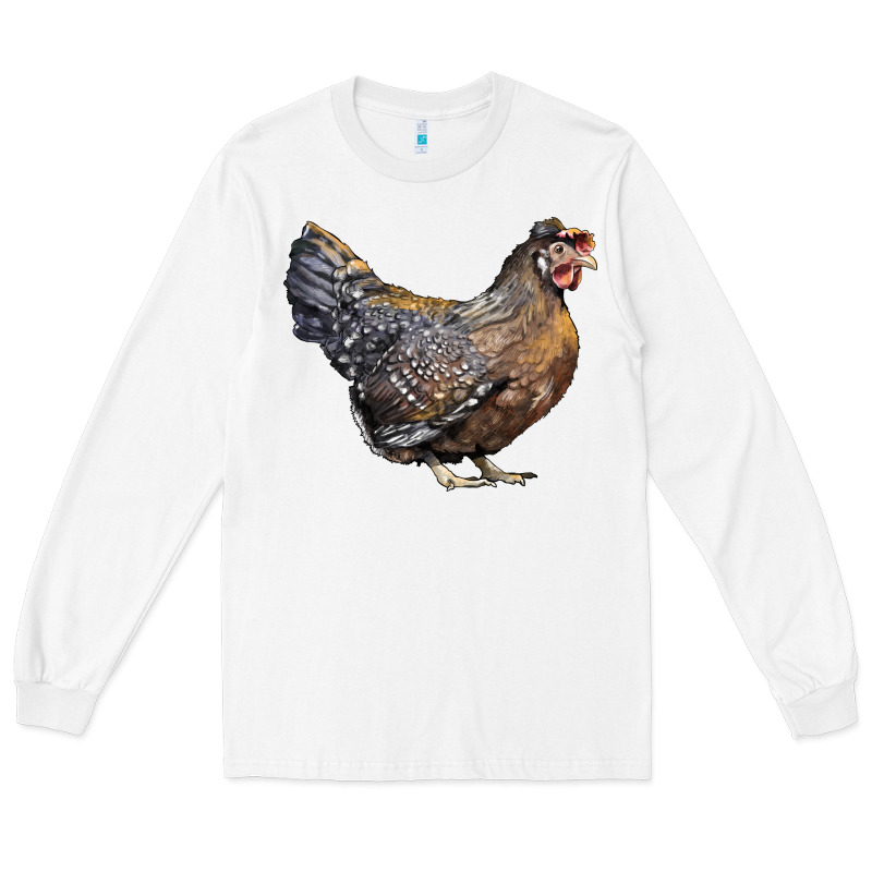 Cream Legbar Chicken Long Sleeve Tee by LillyAllenDesigns | Teevron