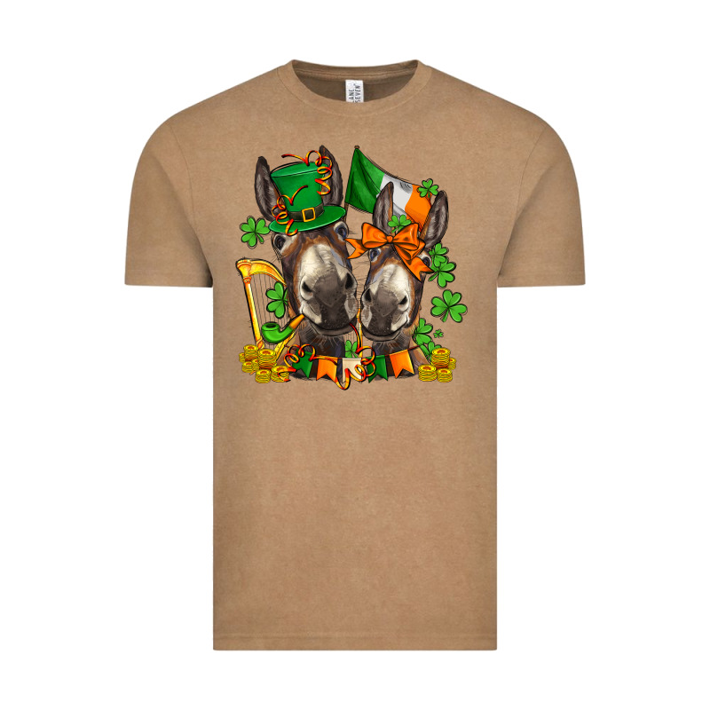St Patricks Donkeys With  Shamrocks Vintage Tee by AdoDesignShop | Teevron