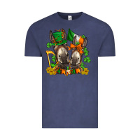 Vintage Denim st patricks donkeys with  shamrocks Vintage Tee - AdoDesignShop