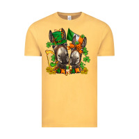 Vintage Mustard st patricks donkeys with  shamrocks Vintage Tee - AdoDesignShop