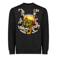 Black horseshoe sunset Heavyweight Sweatshirt - JahusDesignShop