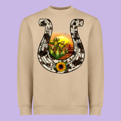 Horseshoe Sunset Heavyweight Sweatshirt Designed By Jahusdesignshop