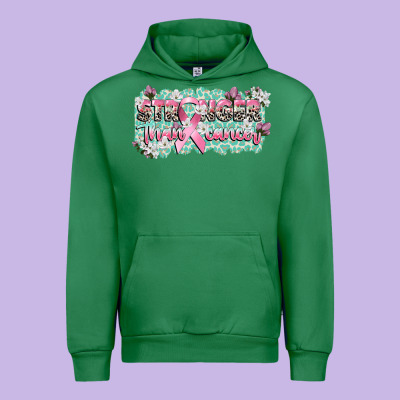 Stronger Than Cancer Cancer Awareness Urban Hoodie Designed By Cowgirlartshop