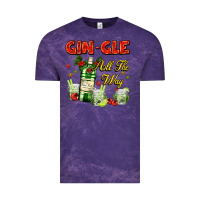 Cloud Purple gin`gle all the way with bottle and cocktails Vintage Tee - AdoDesignShop