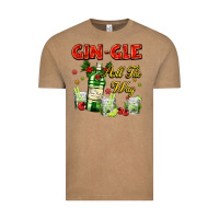 Vintage Coffee gin`gle all the way with bottle and cocktails Vintage Tee - AdoDesignShop