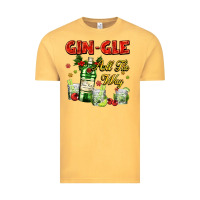 Vintage Mustard gin`gle all the way with bottle and cocktails Vintage Tee - AdoDesignShop