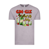 Vintage Zinc gin`gle all the way with bottle and cocktails Vintage Tee - AdoDesignShop